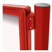Vitrine simple face sur pieds - Cadre aluminium 75mm - Plexichocs 4mm - Finitions anodisées ou peintes_2