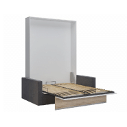 ARMOIRE LIT ESCAMOTABLE DJUKE SOFA BLANC BANDEAU CHÊNE CANAPÉ GRIS 140*200 CM_2