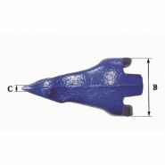 Dents de godet FK1 C - Référence FK1 C - Marque Fastkey - Poids 0.9 Kg - Dimensions précises_2