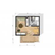 Marseille - Studio de jardin en bois ID Maison - Toiture plate 20m² avec cuisine, salle de bain et WC_2