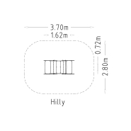 Balançoire à bascule Hilly - 4 places pour aires de jeux - Fondation à enterrer - réf 8051223 - Hags_2