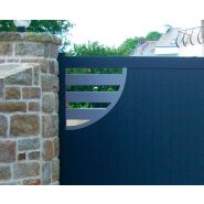 Fidis - Clôture en aluminium semi-ajourée - Lames droites avec coins arrondis - RD Productions_2