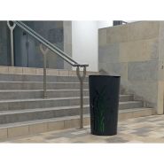 La corbeille Grass Conic - Poubelle publique The Italian Lab - Diam. base 370 mm, top diam. 450 mm, H 810 mm, capacité 80 L, poids 23,9 kg_2