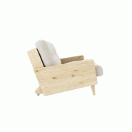 CANAPÉ 3 PLACES CONVERTIBLE INDIE STYLE SCANDINAVE FUTON IVOIRE COUCHAGE 130*190 CM._2