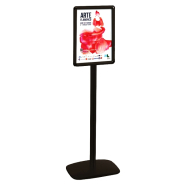 Porte-affiches / Porte-messages Cadro-Clic® A4 + A5 sur pied H 133 cm noir - Réf.214016NR_2