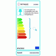 Rampe 2 spots industriel - métal noir - SEYNAVE Kasteli - orientable - culot E14 - longueur 40 cm_2