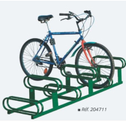 Support vélos design - 6 ou 5 places avec emplacements décalés pour éviter l'entrechoque des guidons_2