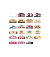 Chevalet stop trottoir avec ardoises amovibles et bandeaux personnalisés - dimensions 127 x 60 cm - Référence : PFN52BRUT_2