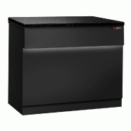 Comptoir caisse TORONTO - L900 mm - Plan de travail en granit Noir - P900_2