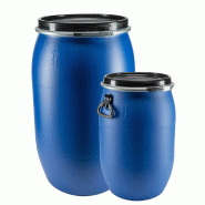 Fûts Plastique - 30L à 220L - à Ouverture totale - Bleu - 30 L_2