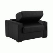 Fauteuil convertible express Sun 70 velours beige - Matelas 16cm Excellence literie, ouverture rapide_2