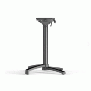 X Cross table de bistrot avec piètement noir + plateau HPL noir Ø70 cm_2