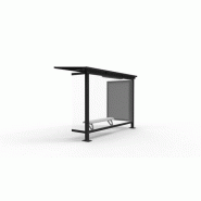 Abri bus meltin / structure en acier / bardage en verre sécurit / avec banquette / 350 x 250 cm_2