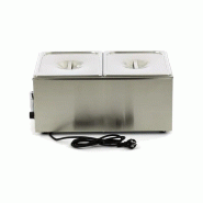 Bain-marie électrique professionnel - 2 x GN 1/2 - avec robinet de vidange - Bacs GN inclus | Maxima_2