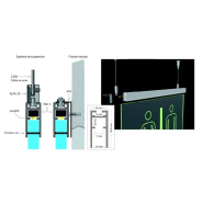 Plaque imprimée sur méthacrylate avec lumière filtrante LED - vissage mural ou plafond - couleurs RGB sélectionnables_2