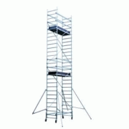 Échafaudage roulant aluminium Totem 2 Line 180 - Comabi SNC - hauteur de travail maximale 9,85 m, système Ergoblock breveté_2