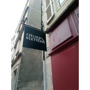 Enseigne drapeau Alu Dibond effet pochoir_2