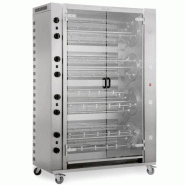 Rôtissoire multi-rotative à gaz - 16 broches - 96 poulets - 16MR | MCM - Une platine avec double moteur_2