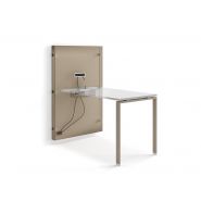 Table connectée haute Kelso - fixation murale - hauteur 105 cm - bois mélaminé - fabriquée en Italie_2