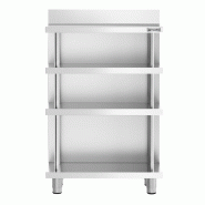 Table de travail de bar inox - 800 x 600 mm - 4 étagères_2