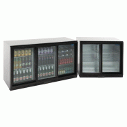 Arrière-bar trois portes coulissantes Série G noir 320L | Polar - GL013_2