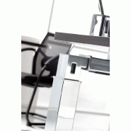 Bureau d'angle K4 avec piètement chromé - Mobel Linea - 180, Blanc, Droite_2