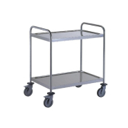 Chariot de service - 2 niveaux - acier inoxydable - 50 kg - Réf 801552_2