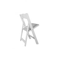 Lizon - chaise pliante en résine blanche et similicuir - Vif Furniture - usage intérieur/extérieur_2