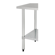 Table en inox avec étagère 180x70 cm_2