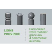 Bac à palmier aux lignes classiques - 100% acier ou acier & bois - Ligne Province - Pommeaux personnalisables_2