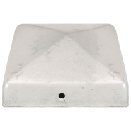 Vidaxl bouchons de poteau de clôture 6 pcs métal galvanisé 81x81 mm 145490_2