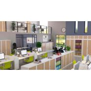 Armoire monobloc de bureau à rideaux - 6 hauteurs, 4 largeurs et multiples accessoires_2