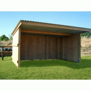 Abri de stockage en bois Douglas - Toiture bac acier - Bardage bois - Ancrage au sol avec platine_2