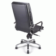 Fauteuil de Direction synchrone - cuir Noir pleine fleur -  So Ravenne - Sans_2