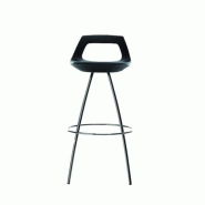 Tabouret de Bar avec repose pieds COSMO - Offisit - Noir_2