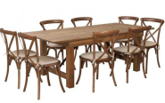 Table pliante - Bois rustique - HERITAGE 213 x 102 cm_2