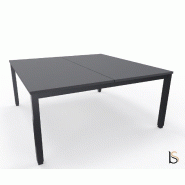 Bureau 2 personnes Tempo avec passe-câbles  - Mobel Linea - 180_2