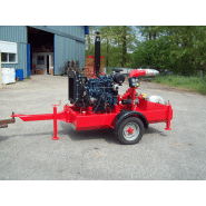 Motopompe incendie avec tableau de commande et indicateurs intégrés