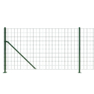 Vidaxl clôture en treillis métallique avec bride vert 1x10 m 154161_2
