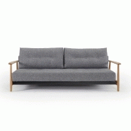 Canapé-lit convertible Eluma - Design nordique - 200x140 cm - Tissu Twist Granite - Innovation Living_2