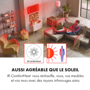 Radiateur infrarouge lointain Wonderwall 60 - 600W, zone d'efficacité 12 m², portée 5 m_2