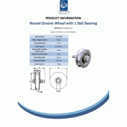 Roue à gorge ronde de 40 mm avec 1 roulement à billes_2