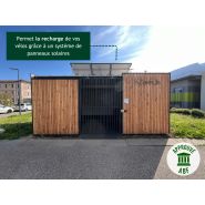 Abri vélo sécurisé et fermé éco-responsable - structure en container maritime, personnalisable et modulable_2