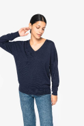 Pull écoresponsable col V femme en lyocell et coton biologique - Réf: NS921 - Marque Native Spirit_2