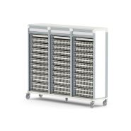 Armoire médicale de transfert ou stockage 3 colonnes, conçue dans des matériaux résistants aux bactéries - WEECART_2