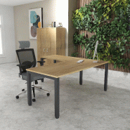 Bureau d'angle Tempo - Mobel Linea. - Anthracite, Non, Chêne veiné_0