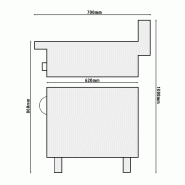 Cuisinière électrique - 9,2 kW - 4 plaques rondes - incl. Soubassement avec 2 portes  - Mario 700 | GGM -EHK873E-GK866T_2