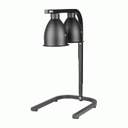 Lampe chauffante double sur pied Buffalo noir mat | Buffalo - JA865_2