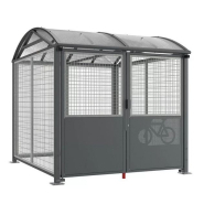 Abri vélos et motos voûte sécurisé L - 2520x2640x2830 mm - Structure acier galvanisé - Toiture anti-intrusion_2