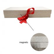 Boîte cadeau en carton pliable - Surface douce magnétique - Papier d'art imprimé - Zeal-x - 38.4*24*7 cm_2